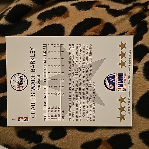 1990 charles barkley NBA hoops all star card - Picture 2 of 2
